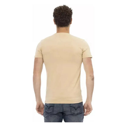 Trussardi Action Beige Cotton Men T-Shirt