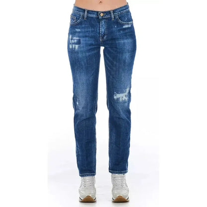 Frankie Morello Blue Cotton Women's Jeans