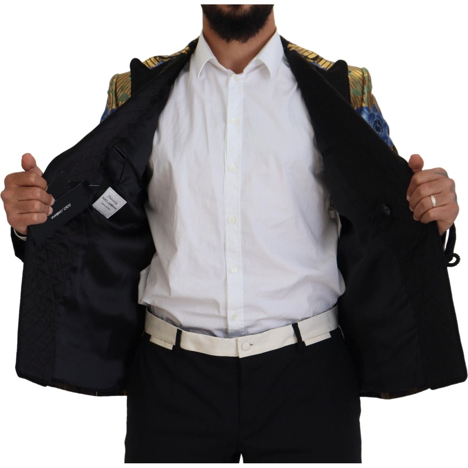 سترة سهرة أنيقة مزينة بالزهور من دولتشي آند غابانا