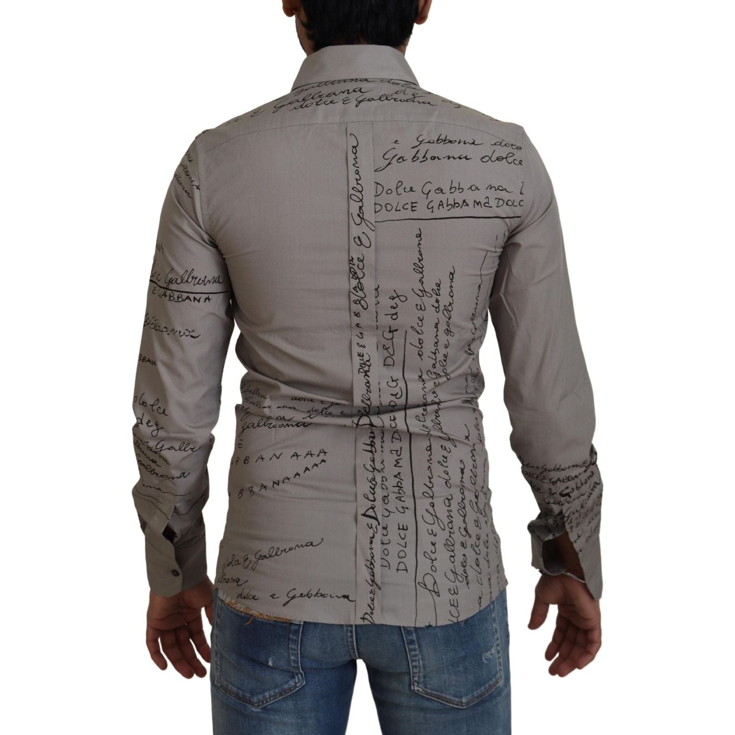 قميص دولتشي آند غابانا الأنيق المصنوع من القطن بقصّة Slim Fit