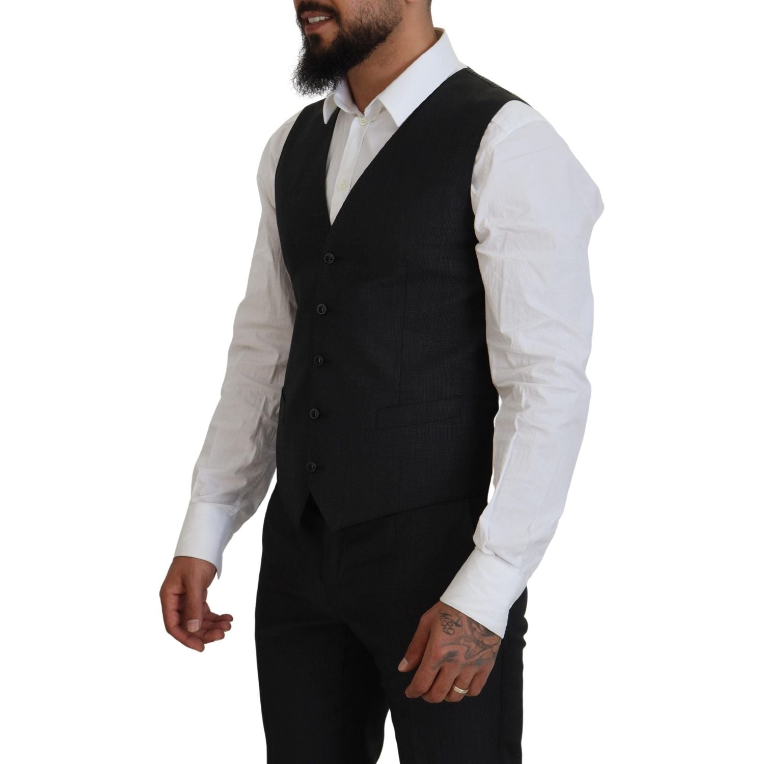 Dolce & Gabbana Gray MARTINI 3 Piece Slim Fit Suit