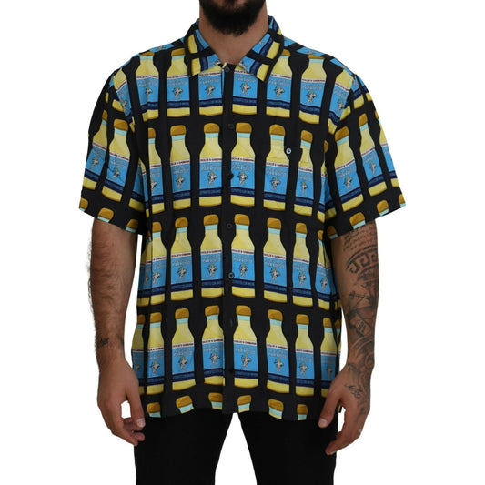 Dolce & Gabbana Multicolor Printed Viscose Casual Shirt
