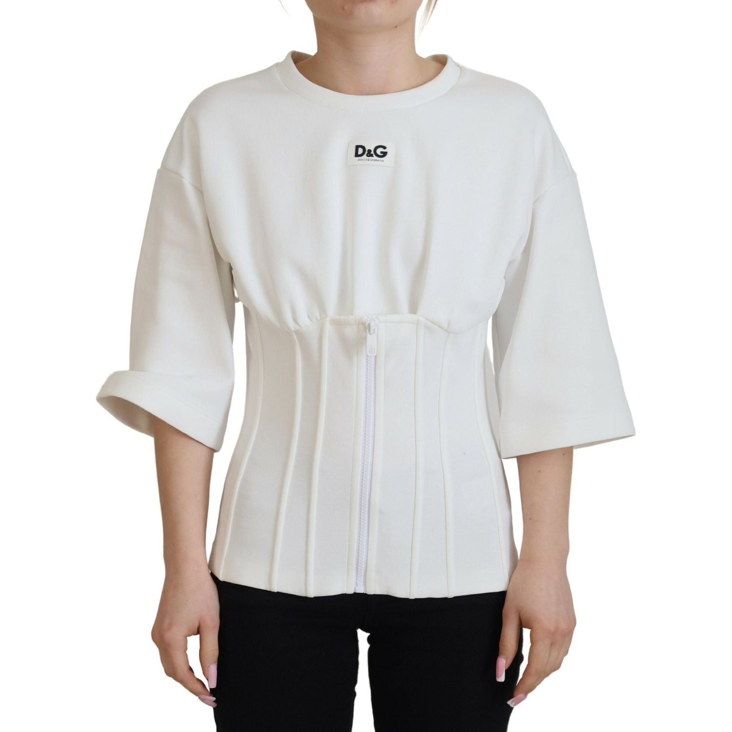 بلوزة تي شيرت أنيقة من دولتشي آند غابانا