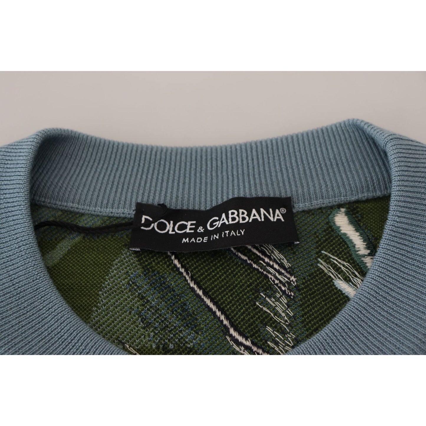 Dolce & Gabbana Multicolor Jungle Wool Pullover Logo Sweater TSH83952-50