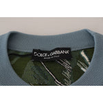 Dolce & Gabbana Multicolor Jungle Wool Pullover Logo Sweater TSH83952-50