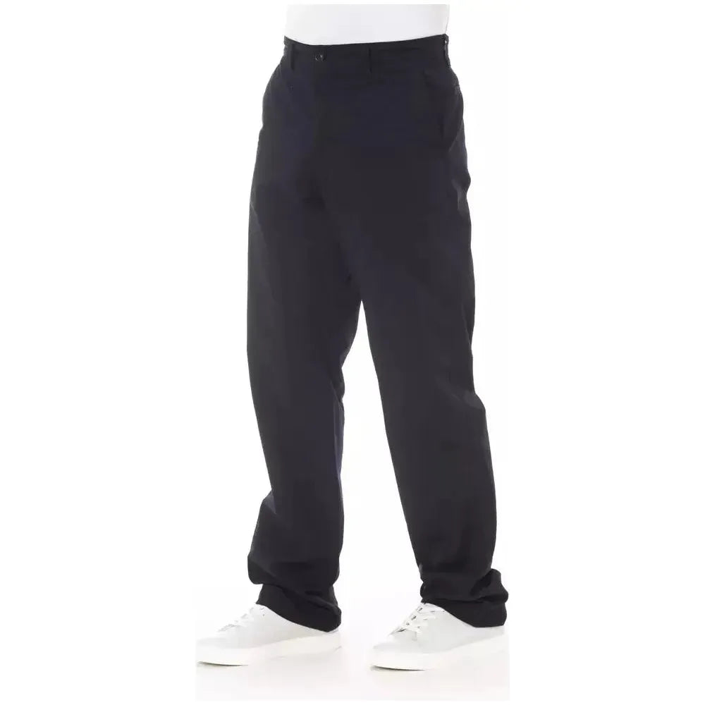 Alpha Studio Blue Cotton Men Pants