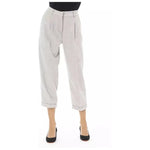 Alpha Studio Gray Wool Women Trouser Alpha Studio Light Gray