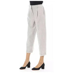 Alpha Studio Gray Wool Women Trouser Alpha Studio Light Gray
