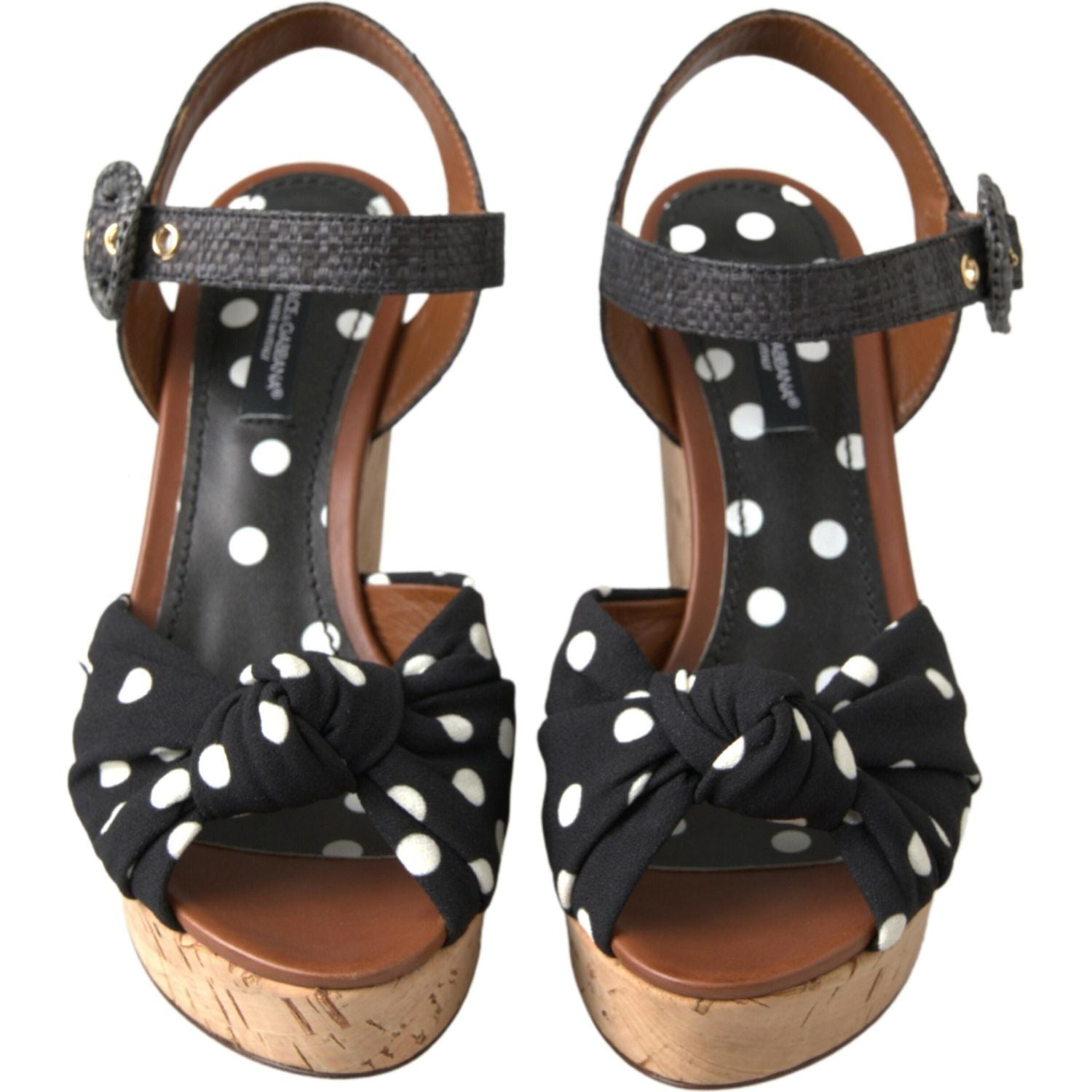حذاء Dolce &amp; Gabbana Chic ذو رباط للكاحل منقوش بنقط البولكا