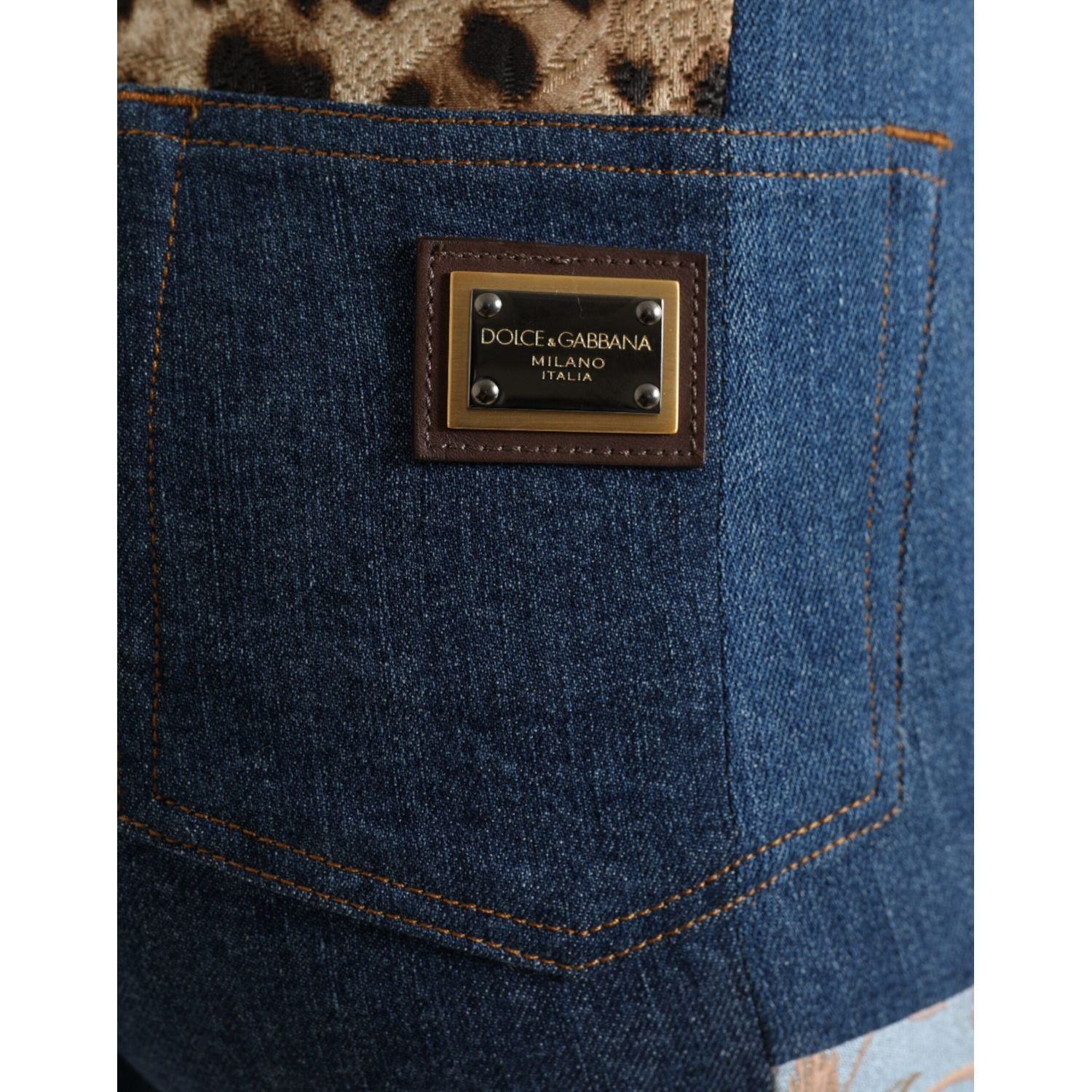 بنطلون جينز ضيق من Dolce &amp; Gabbana Vibrant Patchwork
