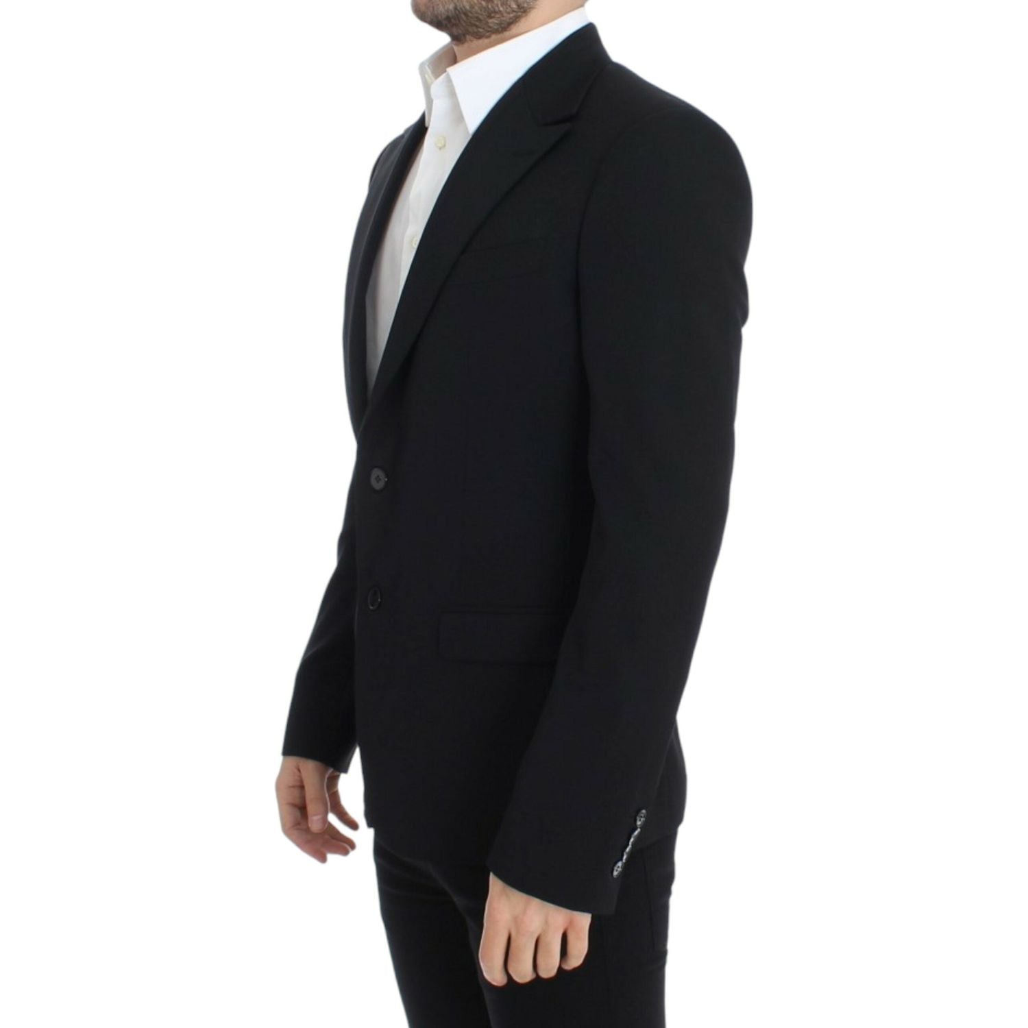 سترة صوفية أنيقة بقصّة Slim Fit باللون الأسود من Dolce &amp; Gabbana