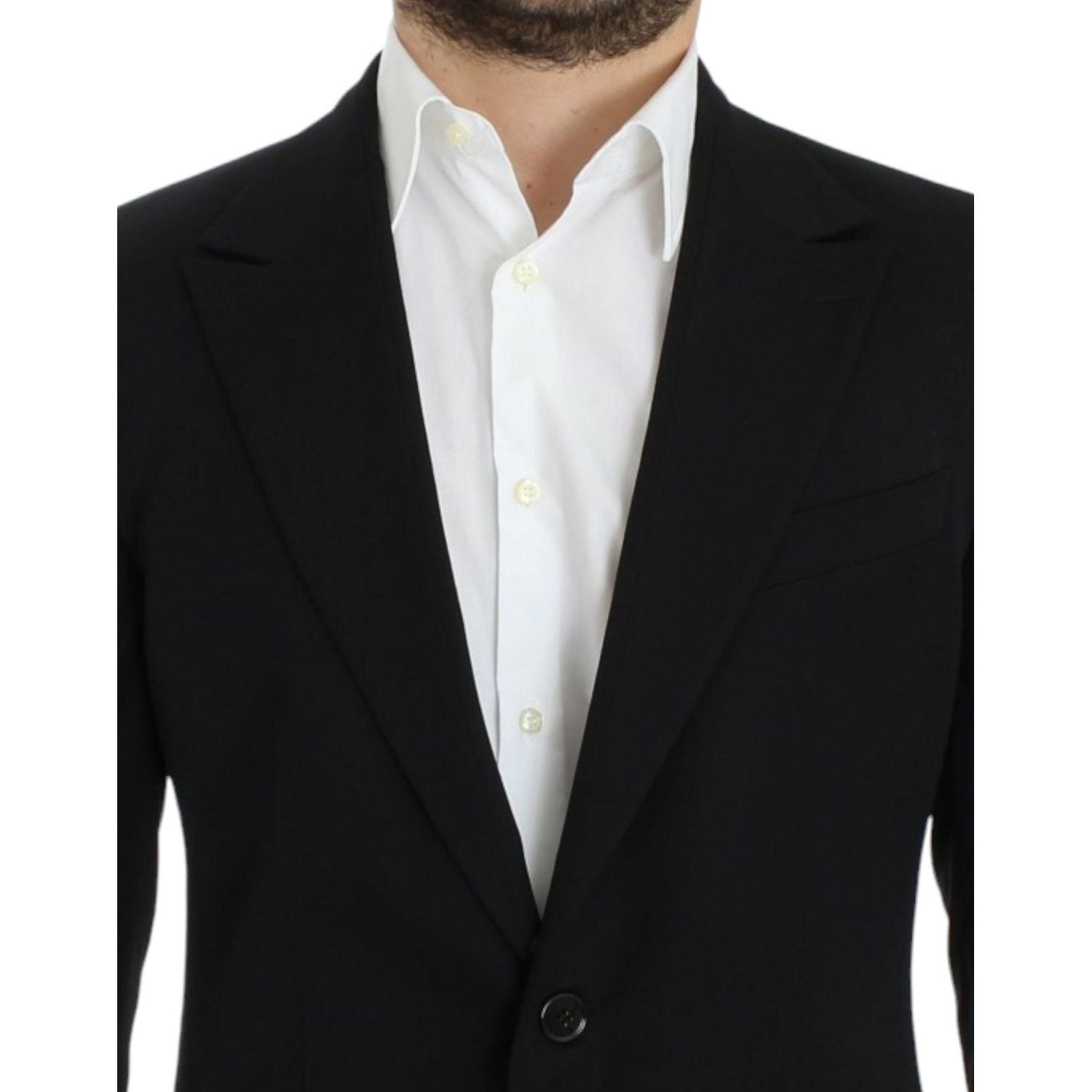 سترة صوفية أنيقة بقصّة Slim Fit باللون الأسود من Dolce &amp; Gabbana