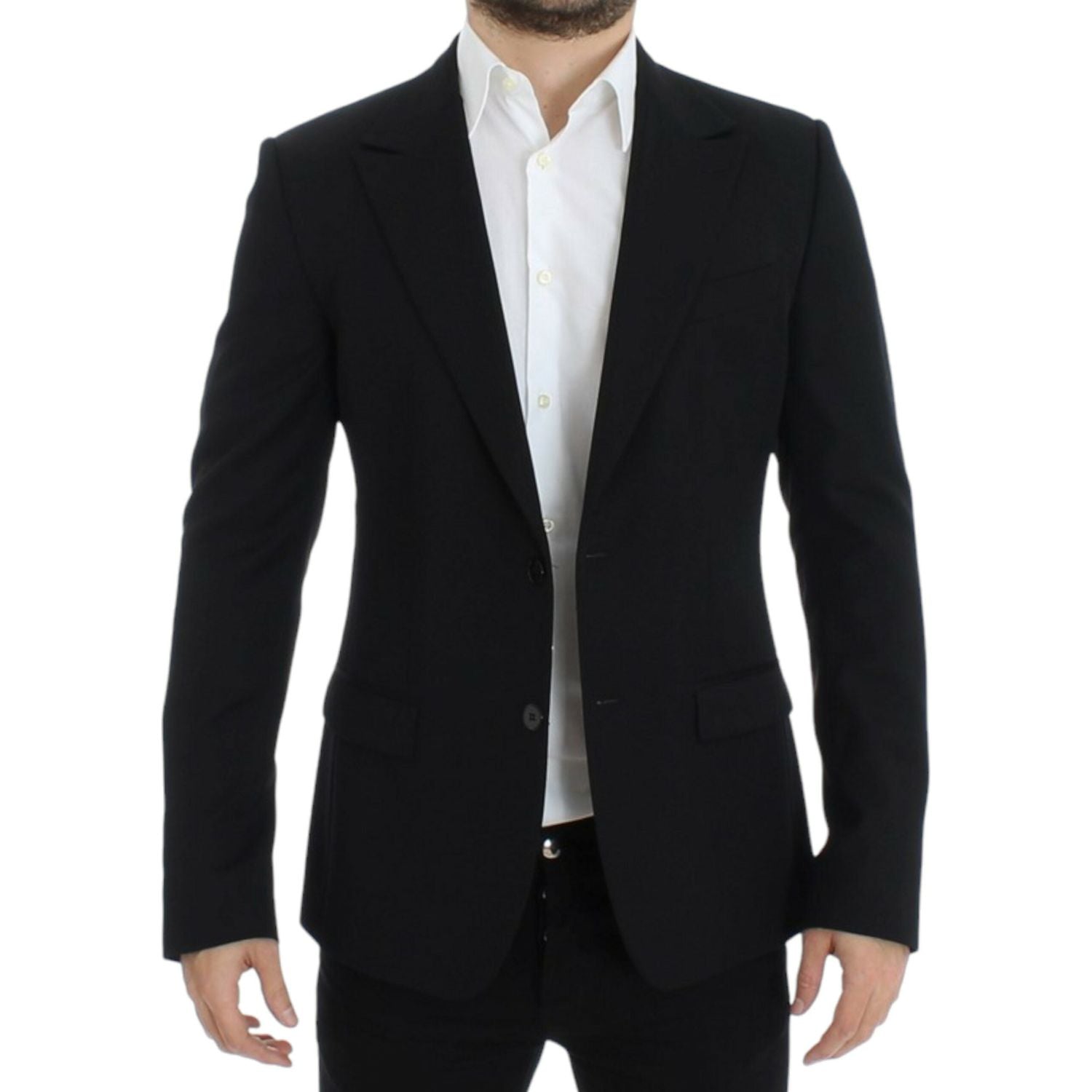 سترة صوفية أنيقة بقصّة Slim Fit باللون الأسود من Dolce &amp; Gabbana
