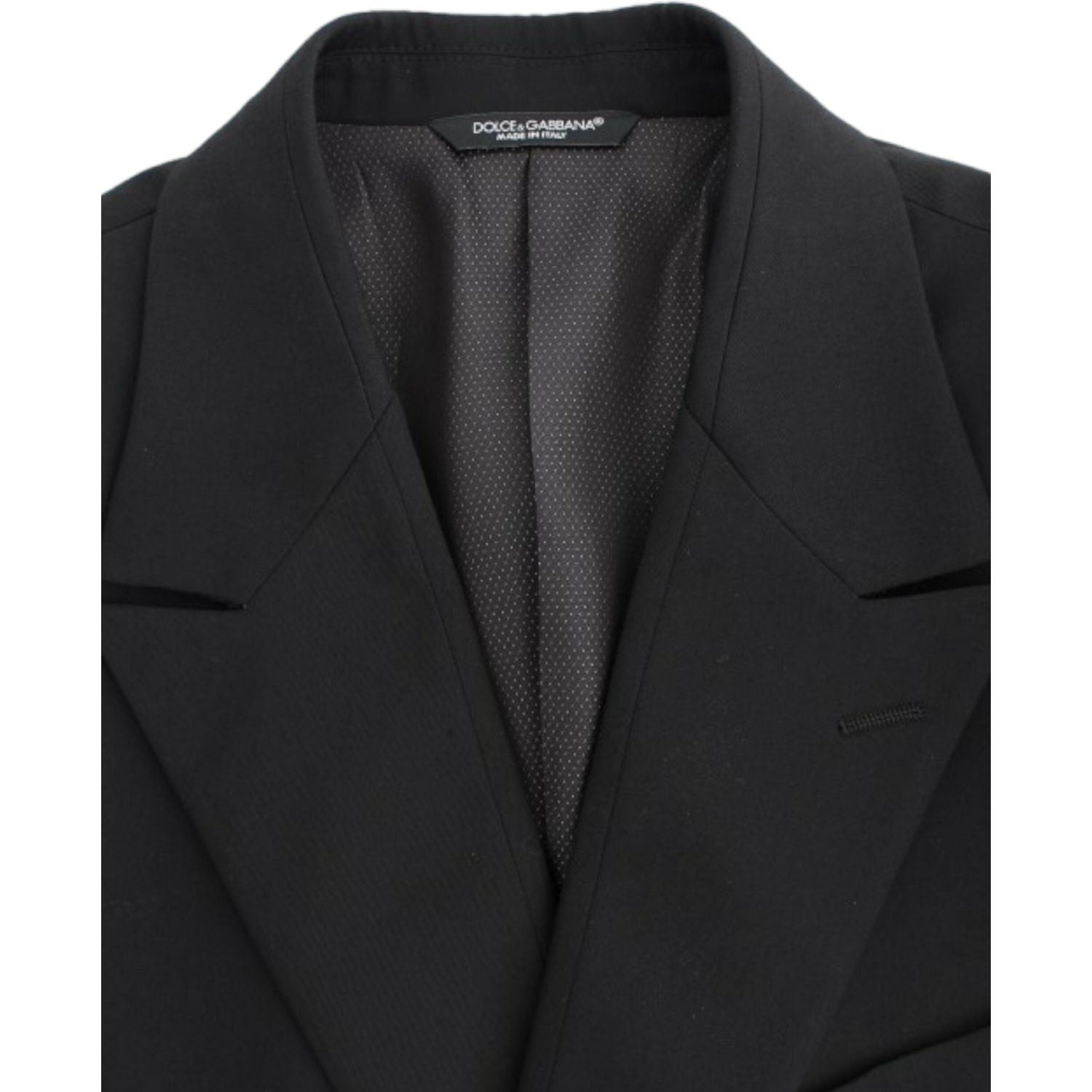 سترة صوفية أنيقة بقصّة Slim Fit باللون الأسود من Dolce &amp; Gabbana
