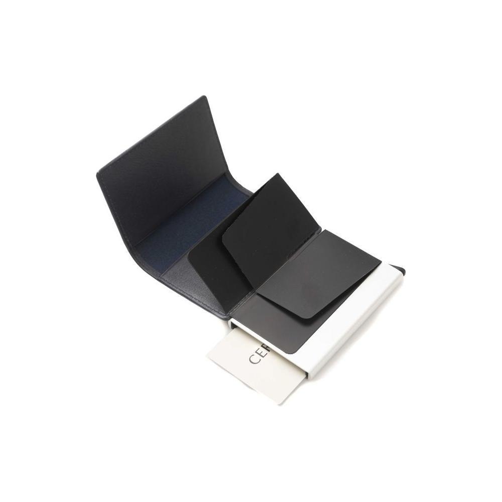 محفظة Cerruti 1881 للرجال من جلد العجل باللون الأزرق