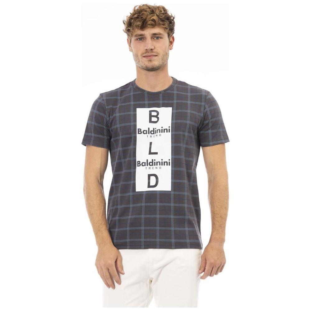 Baldinini Trend Gray Cotton Men T-Shirt BA-23703-M