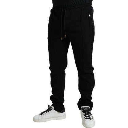 Dolce & Gabbana Black Cotton Blend Jogger Sweatpants Pants
