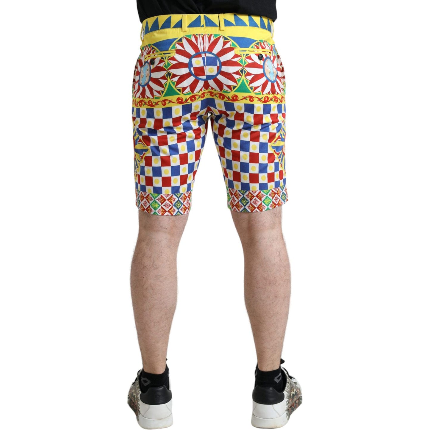 Dolce & Gabbana Multicolor Carretto Print Men Bermuda Shorts PAN74871-44