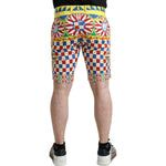 Dolce & Gabbana Multicolor Carretto Print Men Bermuda Shorts PAN74871-44