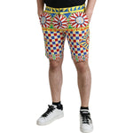 Dolce & Gabbana Multicolor Carretto Print Men Bermuda Shorts PAN74871-44