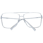 Tod's Silver Women Glasses Frame, full-rim rectangle style, silver metal frame, demo plastic lenses, 56mm width, 130mm frame width.