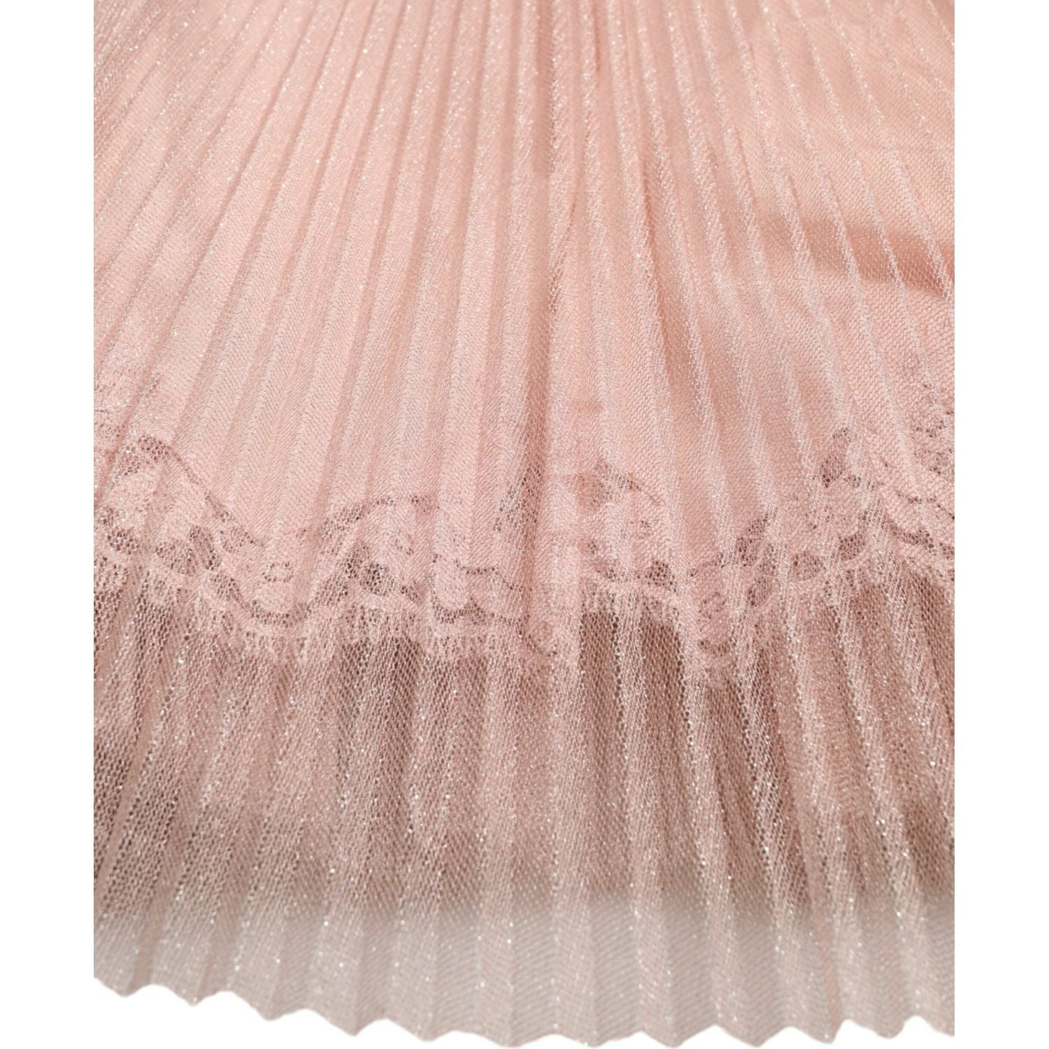 Dolce & Gabbana Pink One Shoulder Pleated Lame Tulle Dress