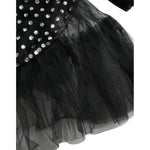 Dolce & Gabbana Black Crystal Embellished A-line Gown Dress DR281081-44