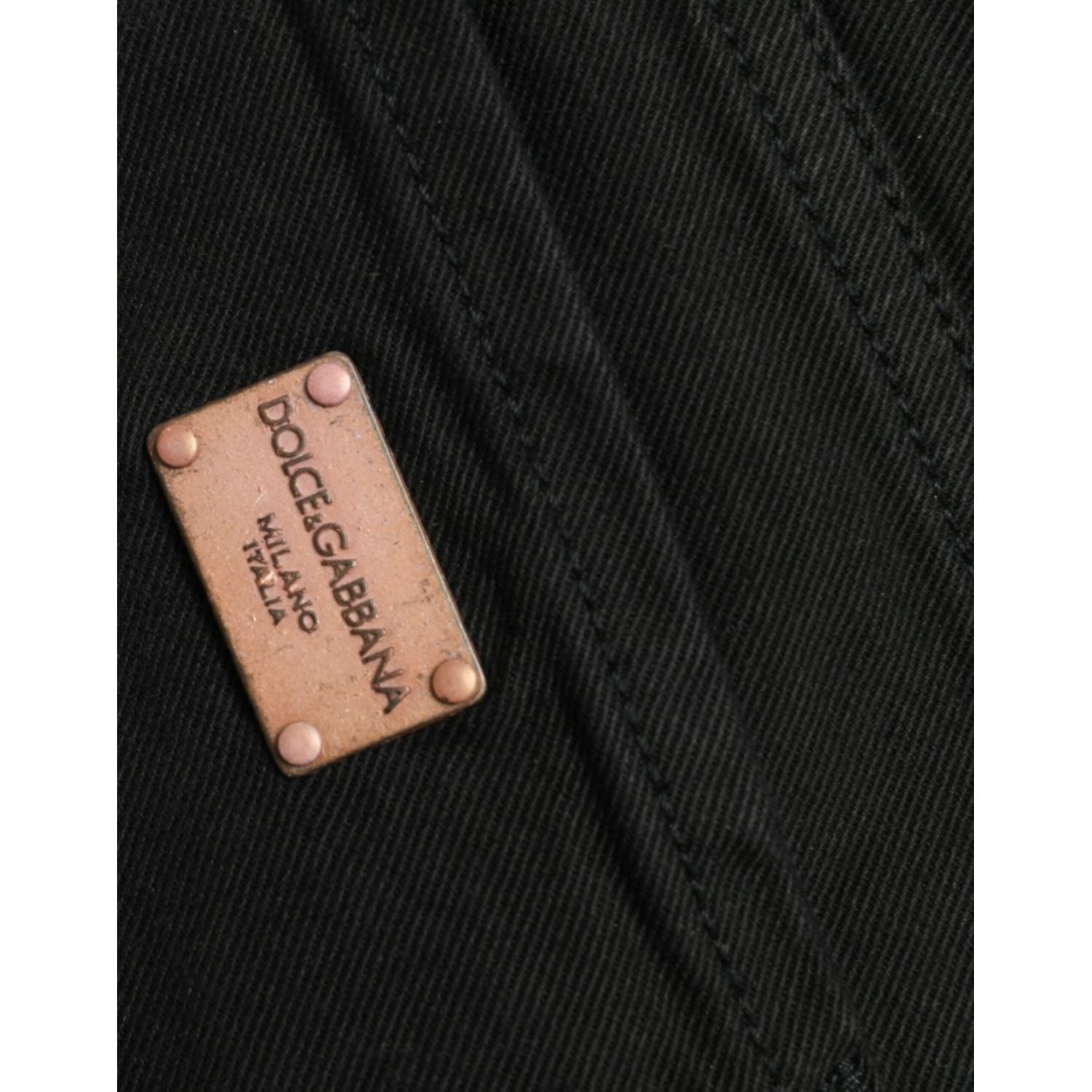 Dolce & Gabbana Black Cotton Mid Waist Skinny Denim Jeans