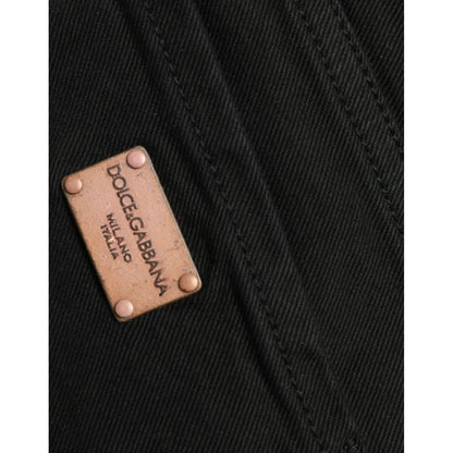 Dolce & Gabbana Black Cotton Mid Waist Skinny Denim Jeans