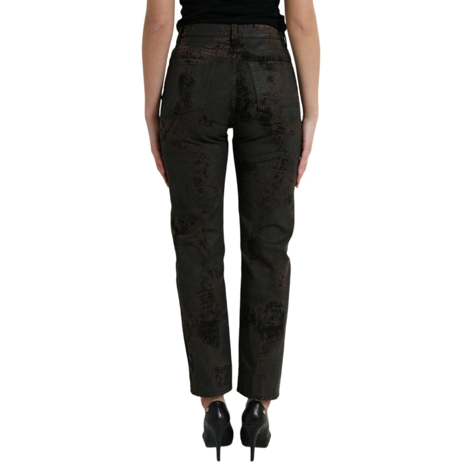 Dolce & Gabbana Brown BOYFRIEND Mid Waist Cotton Denim Jeans
