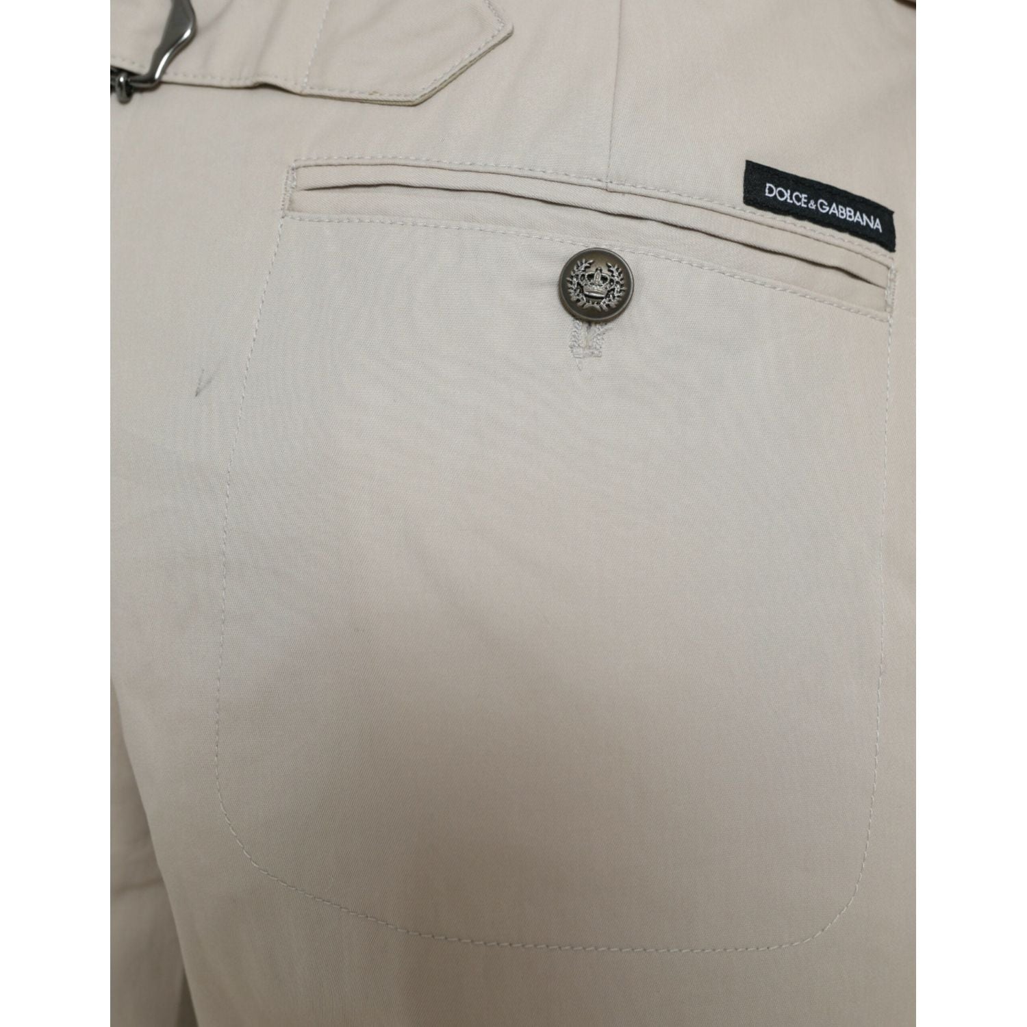 بنطلون عصري ضيق بخصر مرتفع من دولتشي آند غابانا - بيج