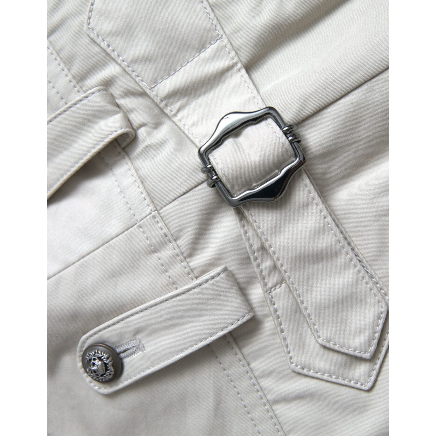 بنطلون عصري ضيق بخصر مرتفع من دولتشي آند غابانا - بيج