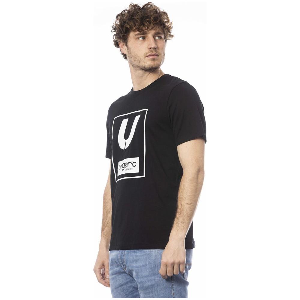 تي شيرت رجالي من القطن باللون الأسود من Ungaro Sport