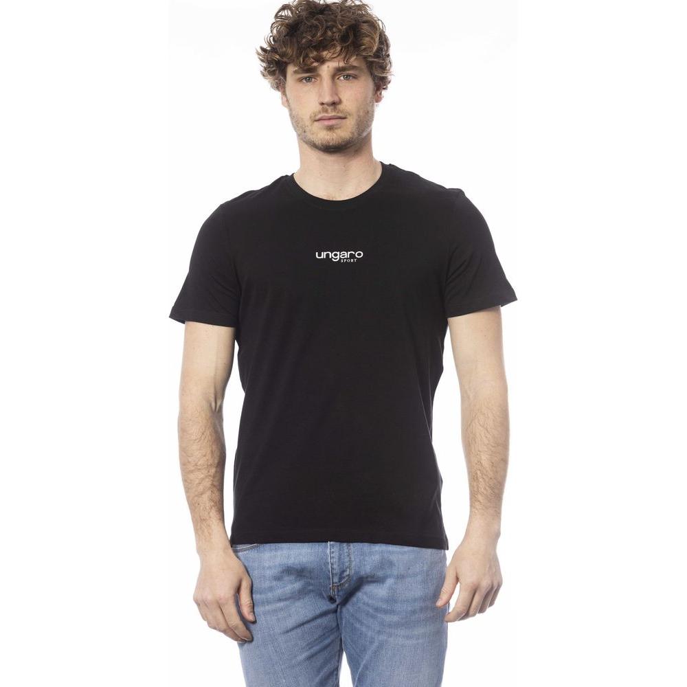 تي شيرت رجالي من القطن باللون الأسود من Ungaro Sport