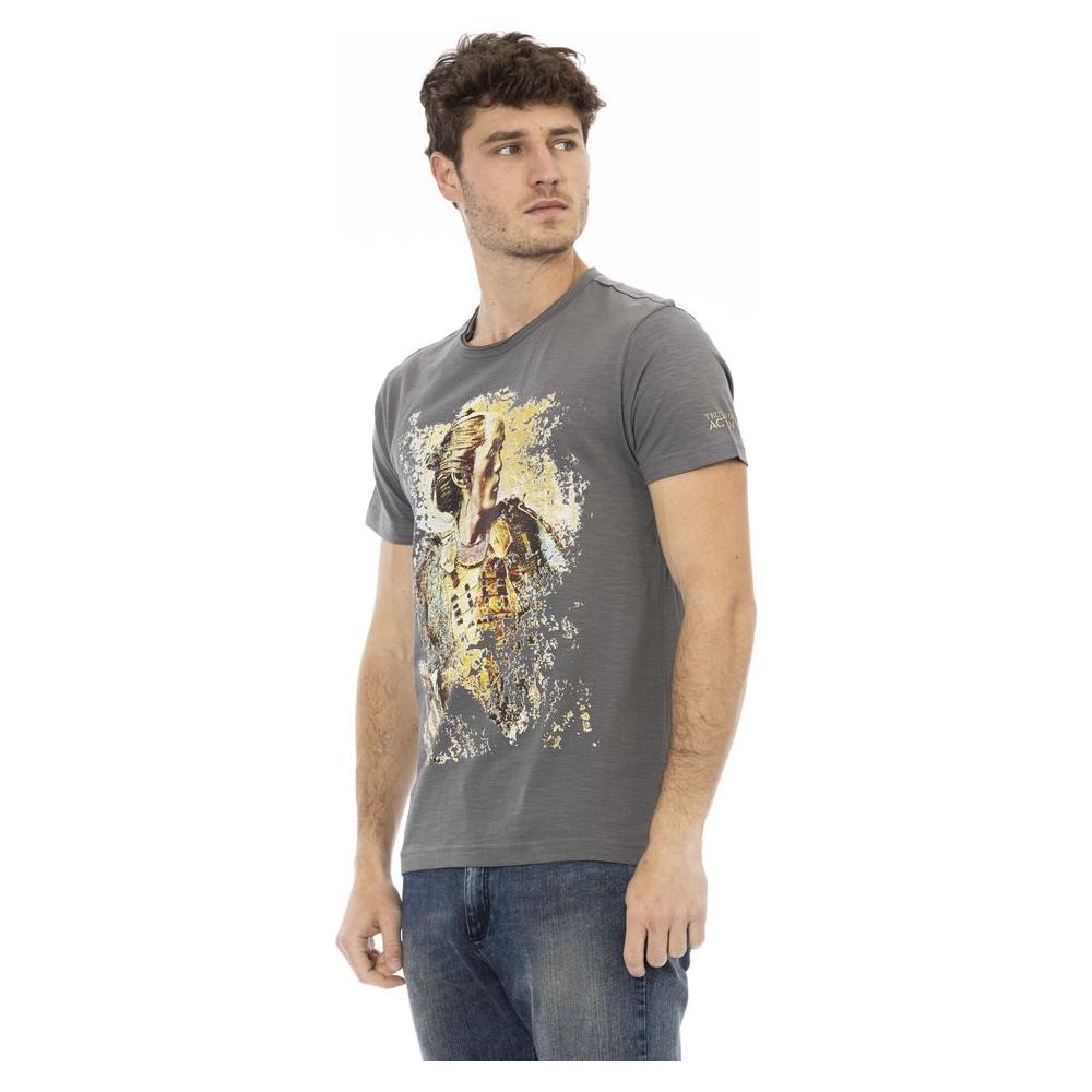Trussardi Action Gray Cotton Men T-Shirt