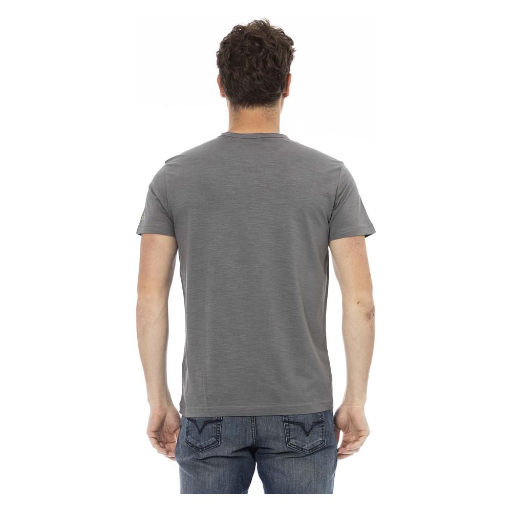 Trussardi Action Gray Cotton T-Shirt