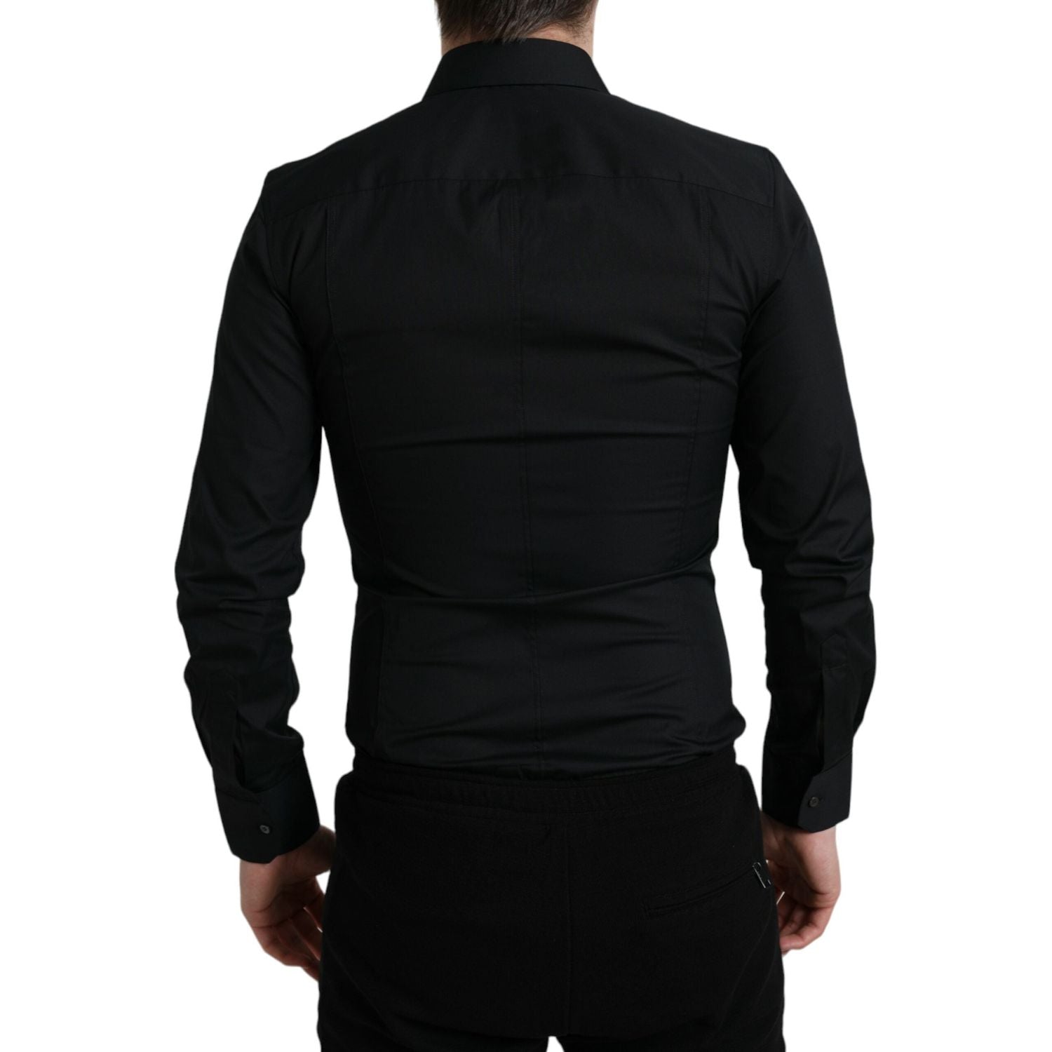 قميص دولتشي آند غابانا الإيطالي الأنيق باللون الأسود بقصّة Slim Fit