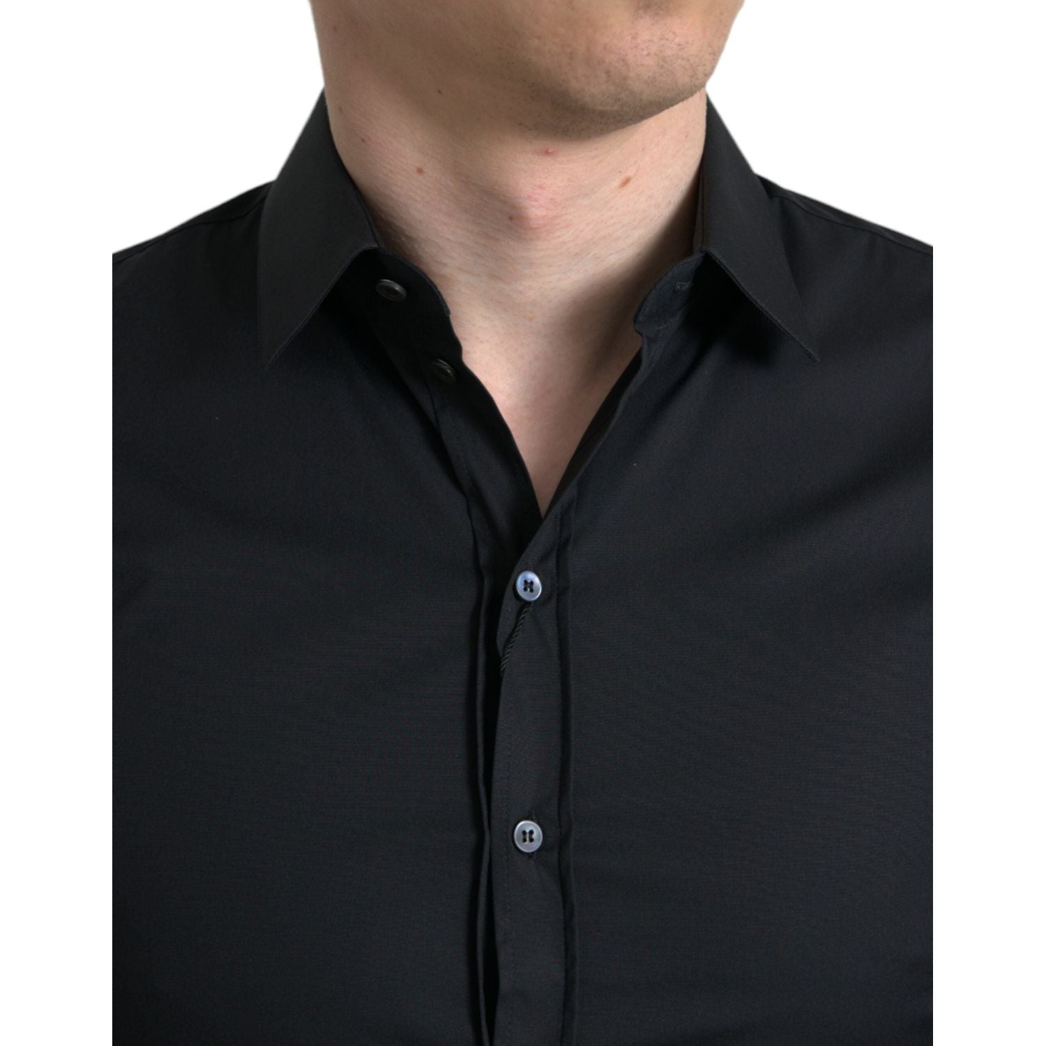 قميص دولتشي آند غابانا الإيطالي الأنيق باللون الأسود بقصّة Slim Fit