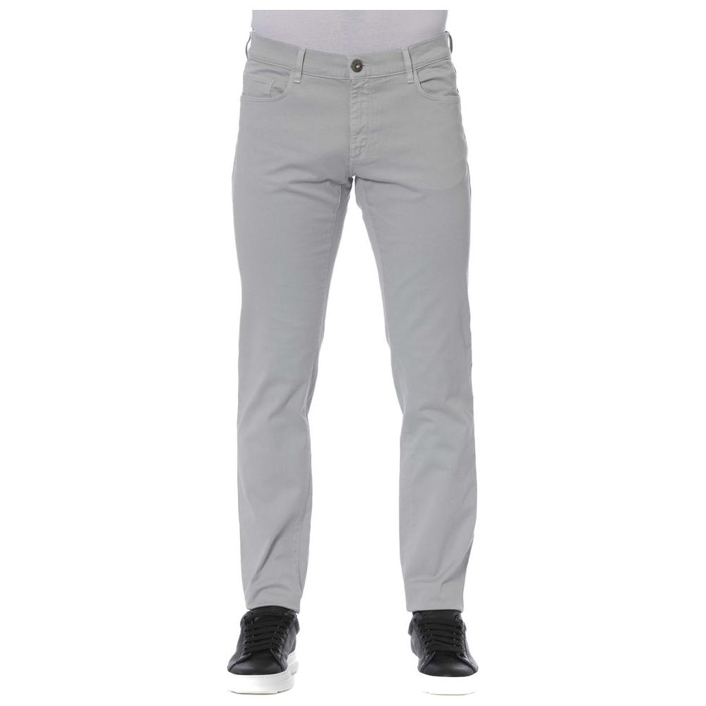 Trussardi Jeans Gray Cotton Jeans Denim