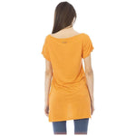 Just Cavalli Orange Cotton Women Top JU-24215-S