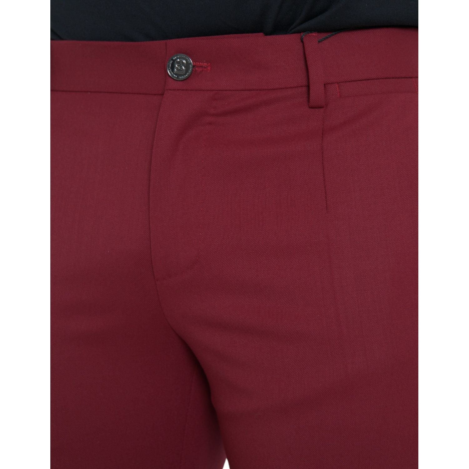 بنطلون رجالي من الصوف الأحمر من دولتشي آند غابانا بقصّة Slim Fit