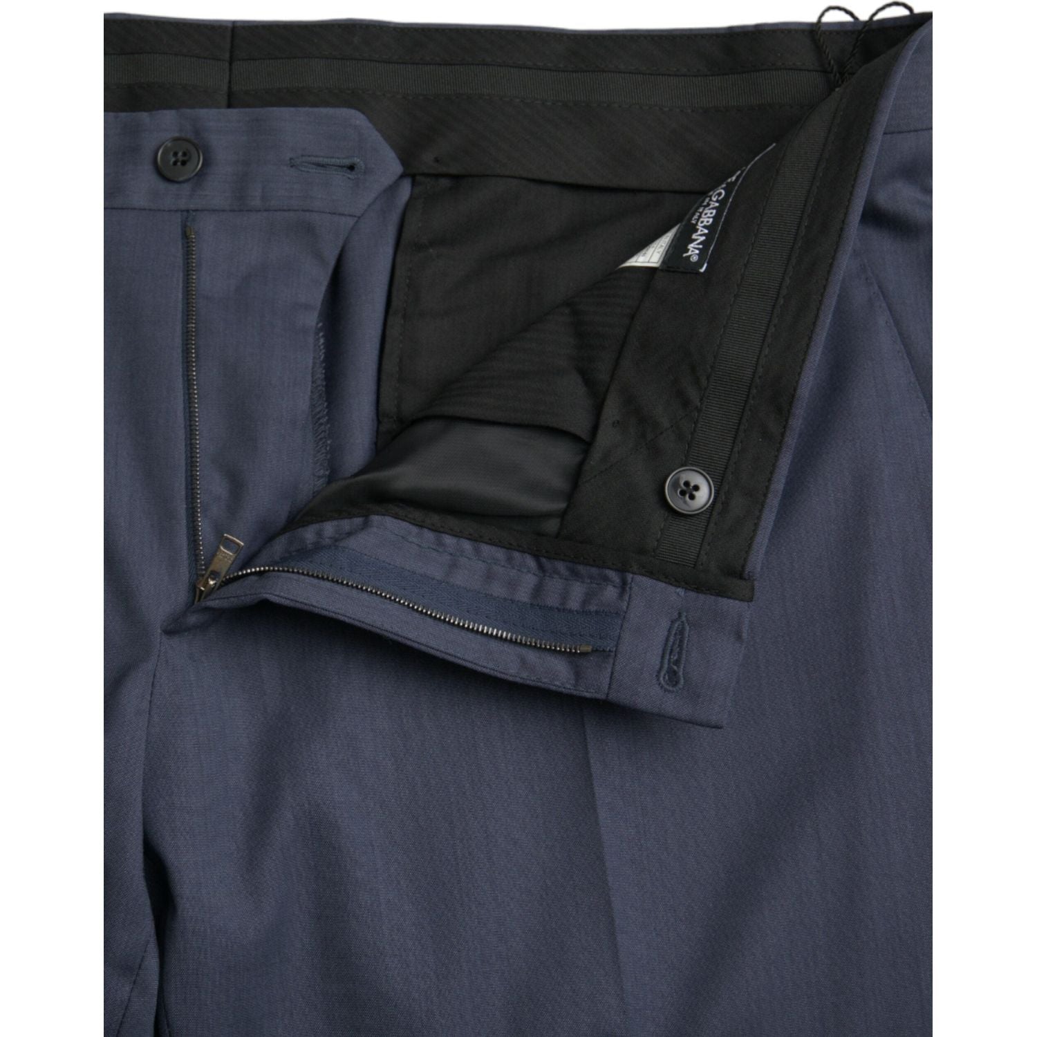 فستان رسمي ضيق من الصوف باللون الأزرق من دولتشي آند غابانا