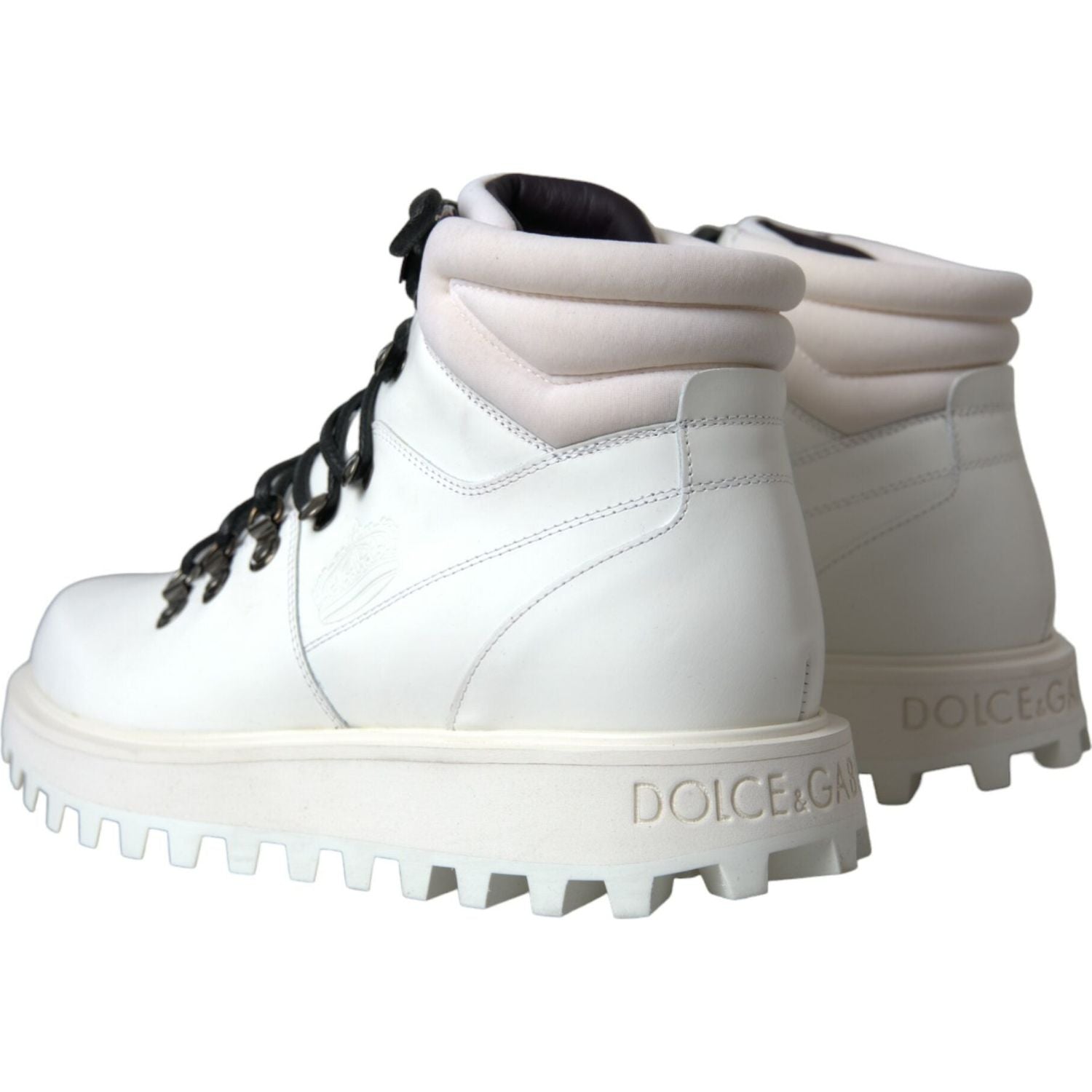 حذاء Dolce &amp; Gabbana Vulcano Trekking للرجال ذو الكاحل باللون الأبيض