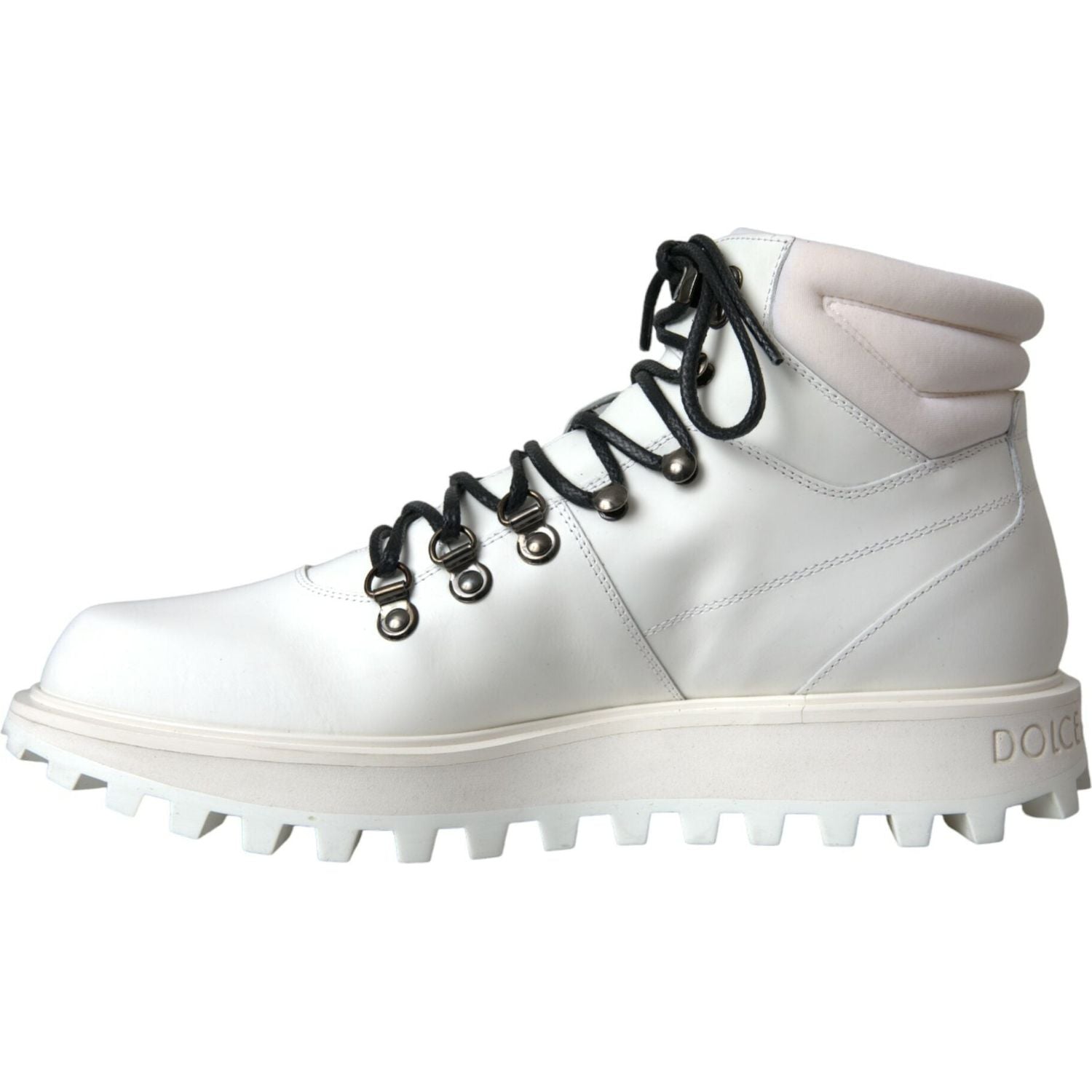 حذاء Dolce &amp; Gabbana Vulcano Trekking للرجال ذو الكاحل باللون الأبيض
