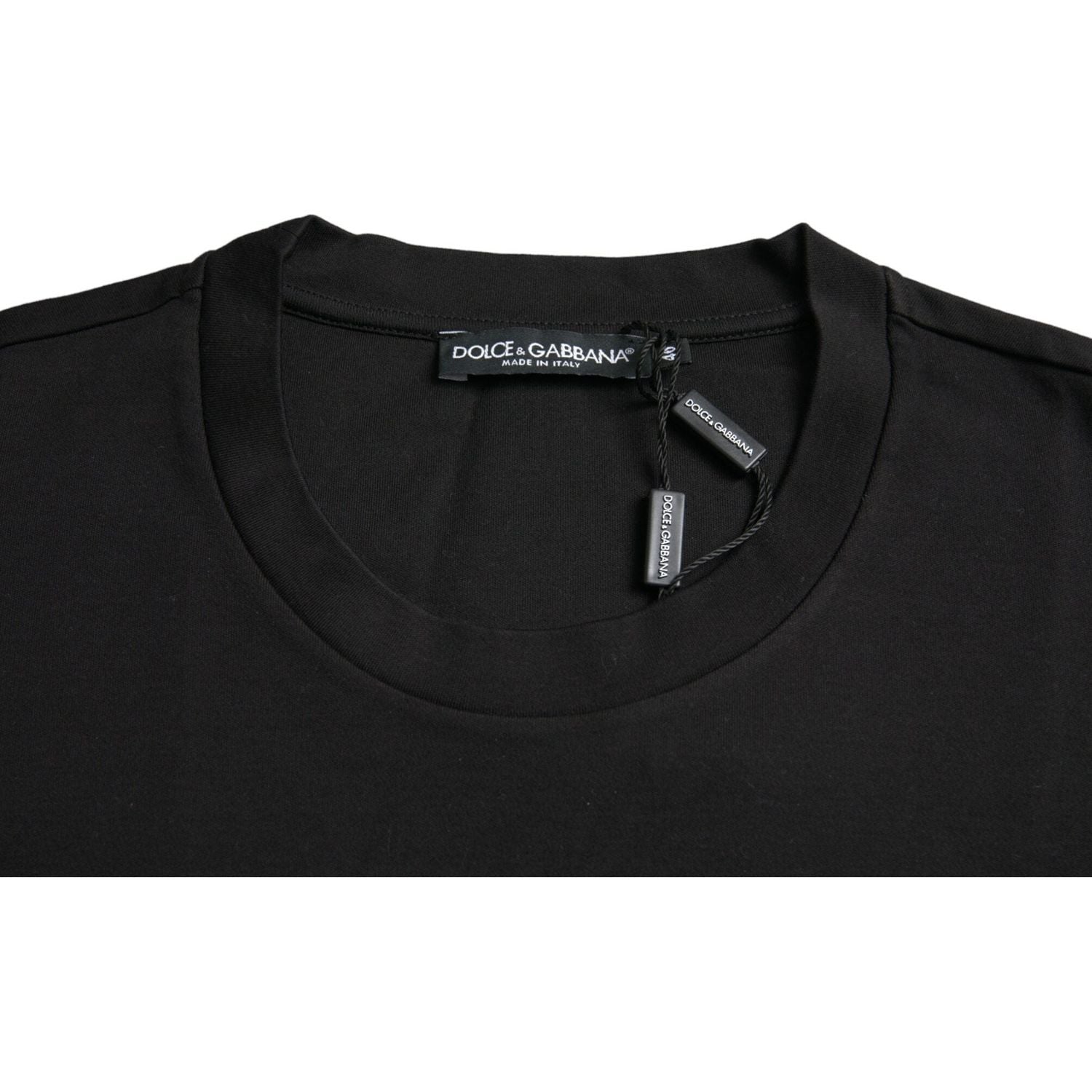 تي شيرت Dolce &amp; Gabbana Black With Love Always Crew Neck Top