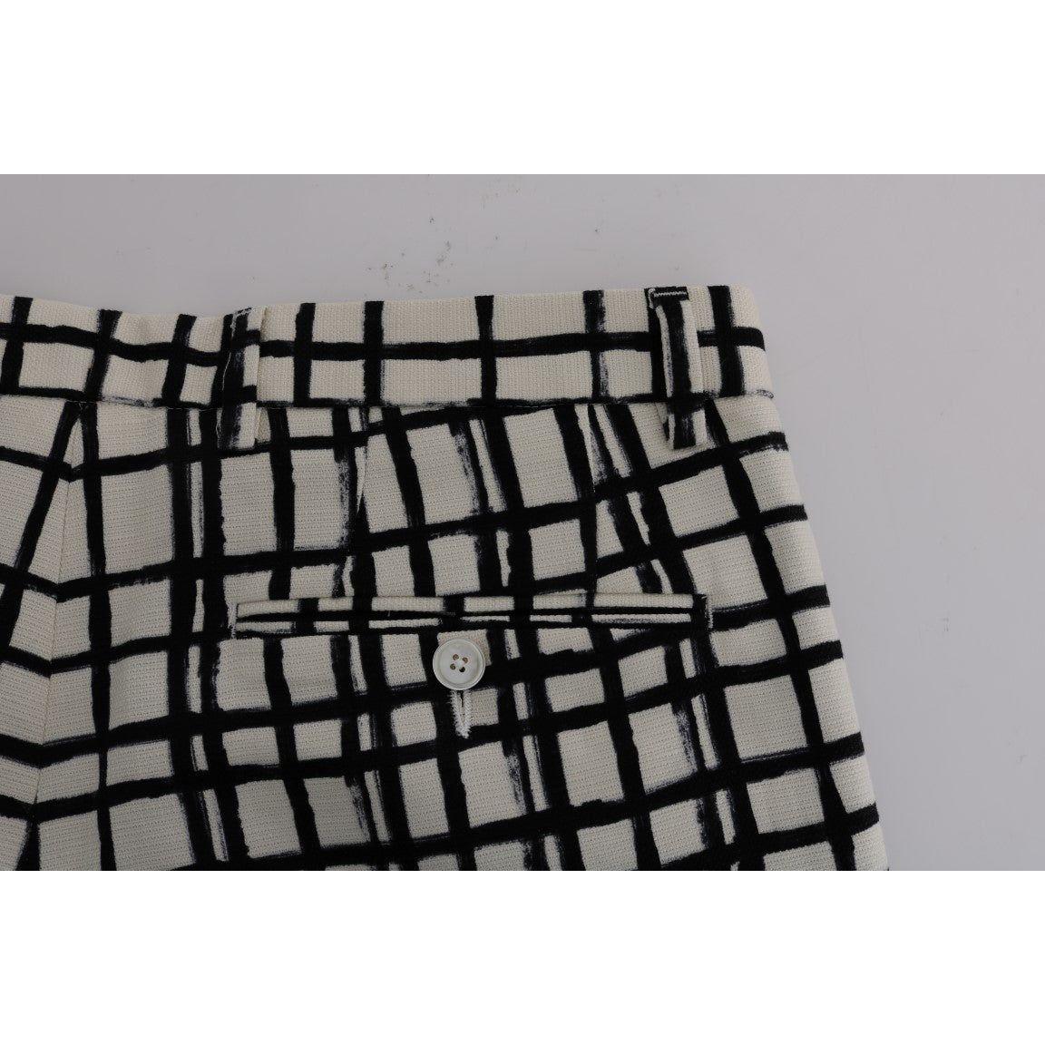 شورت مخطط أنيق من القطن والكتان من دولتشي آند غابانا