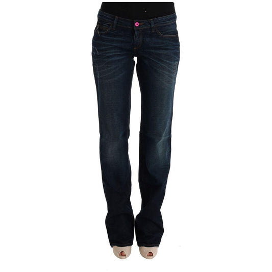 Costume National Elegant Blue Regular Fit Cotton Jeans Jeans & Pants Costume National Black