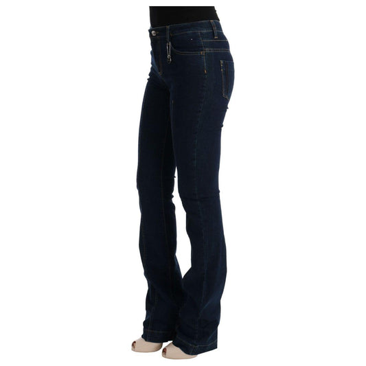 Costume National Chic Flared Cotton Jeans in Blue Jeans & Pants Costume National Black