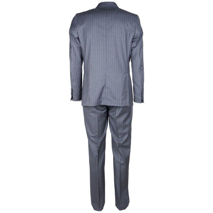 Made in Italy Gray Wool Men Suit