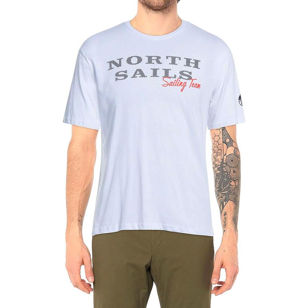تي شيرت North Sails Pristine White Rubber Logo